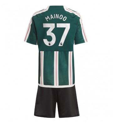 Manchester United Kobbie Mainoo #37 Replika Babytøj Udebanesæt Børn 2023-24 Kortærmet (+ Korte bukser)